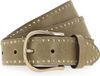 b.belt Studded belt Leder - Dames - 90 cm - khaki