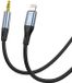 VIPFAN Lightning naar AUX HD Audio Transmission Kabel 1.0M Zwart Grijs