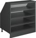Vicco Rion Schuin dak kast – 80 x 81.8 cm met 4 compartimenten, kastromp 60 cm diepte Antraciet