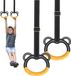 Merkloos Anneaux de gymnastique - Anneaux de musculation Anneaux de traction - Enfants Sport Cultiver - Matériau en nylon haute résistance - Longueur de sangle de 1 mètre - Jaune