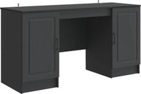 vidaXL Bureau Zwart 142,5 x 50 x 75 cm Bewerkt hout