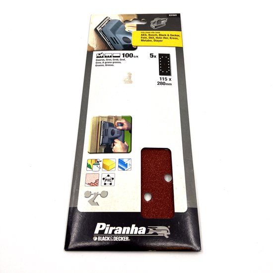 Piranha Schuurstroken 280 x 115 mm Super - Type C, 100K - 5 stuks - X31041