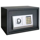 VidaXL Digitale kluis met slot donkergrijs 35 x 25 x 25 cm staal