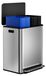 StarTech [Merk] Dubbele afvalbak van roestvrij staal - 2 x 30 liter - Keuken - Soft-close - Voetpedaal - Zilver