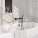 Brauer Inbouwthermostaat set Carving Incl Badafvoer Geborsteld Gunmetal (Keuze Handdouche)
