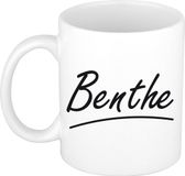 Bellatio Decorations Shoppartners Bv Benthe Naam koffiemok - wit - 300 ml