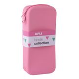 APLI 20411 - siliconen etui XL plat Nordiek roze