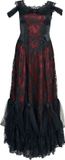 Sinister Gothic Gothic Dress Dames Maxi-jurk - zwart/rood - M