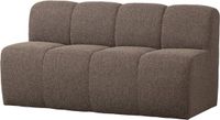 WOOOD Mojo Banc de salle à manger avec dossier - Bouclé - Brun chiné - 164cm