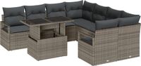 vidaXL Tuinbank Set 9 st Grijs
