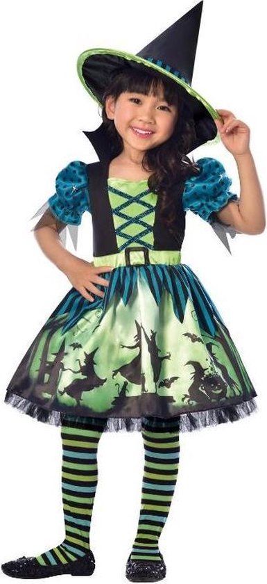 Amscan Miss Witch Costume - Green - Size 4-6 Years