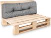 Bananair - Coussin de palette - Coussin de jardin pour banc de palette - Coussin de dossier - 120x40x15 cm - Gris