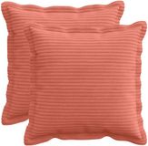 vidaXL Kussensloop 2 stuks Houten Rood-Oranje 45 x 45 cm Corduroy