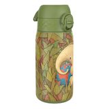 ION8 Lichtgewicht Stalen Kinderwaterfles, 400 ml/13 oz, Zonder Isolatie, Lekvrij, Makkelijk te Openen, Veilige Vergrendeling, Vaatwasserbestendig, Flipdop, Draaggreep, Duurzaam, Olifant