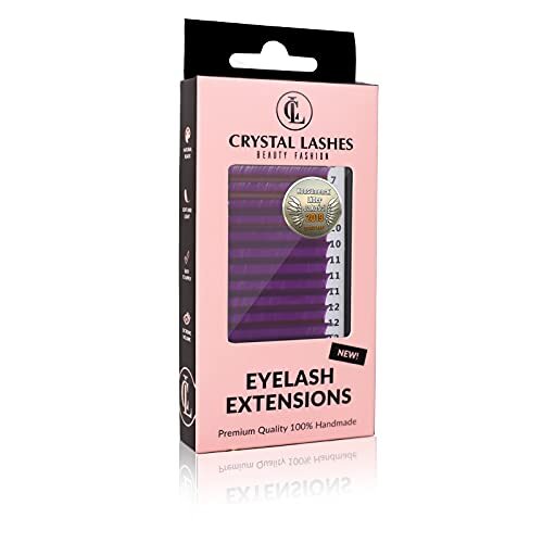 Crystal Lashes Extreme Volume Crystal Wimpers Mix 0.07 Mix 6-14Mm C Paars