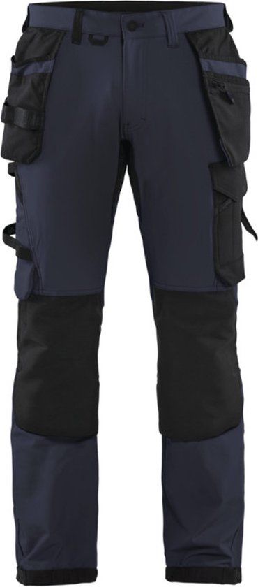 Blåkläder Werkbroek met 4-weg stretch 1522-1645 - Donker marineblauw/Zwart - C62
