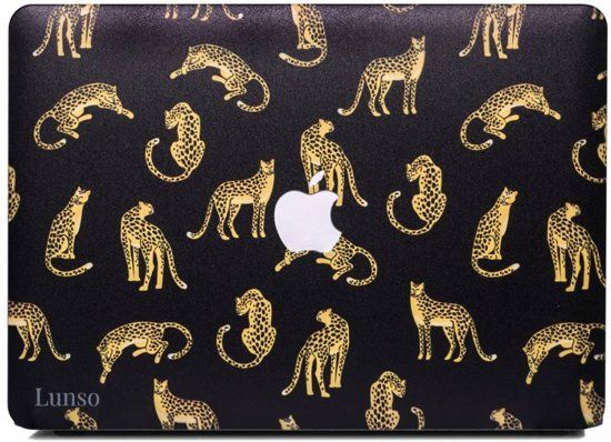 Lunso MacBook Pro 13 inch 2016-2018 Leopard Black Cover