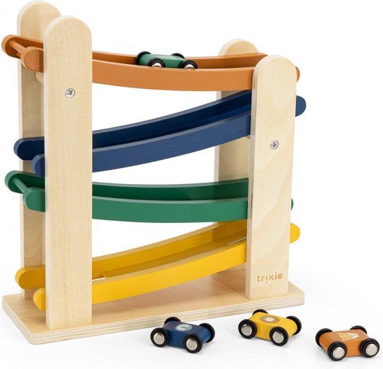 Trixie Houten Racebaan Met 4 Autos