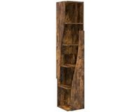 vidaXL Hoekkast - 27,5x27x140cm - Bewerkt - hout - Rook - Eiken
