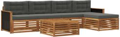 vidaXL - Bank loungeset - Polyester - Natuurlijk en antraciet