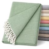 ECOMMERC3 Multifunctionele sprei, licht, elegant, voor bank of bed, groen, 230 x 260 cm