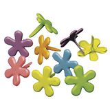 Rayher Brads 7835549 mini bloemenclips, 12 mm diameter, gemengde kleuren, 50 stuks