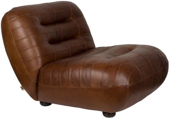 Dutchbone Wyatt Fauteuil Leer Chocolade Bruin