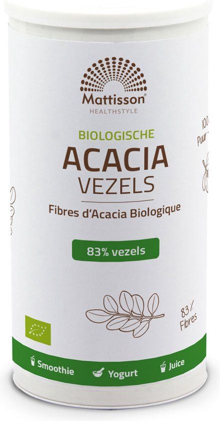 Mattisson HealthStyle Mattisson Biologische Acacia Vezels - 83% Vezels - 200g