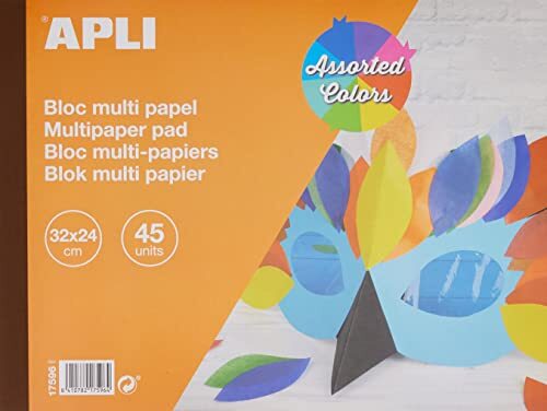 APLI 17596 — Assorted Paper Pad 32 x 24 cm 45 vellen