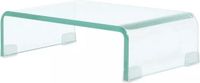 vidaXL Tv-meubel/monitorverhoger transparant 40x25x11 cm glas