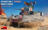 MiniArt 35423 M3 Stuart Mk.I -Honey- Vroege productie met zonneschermen - Tank Plastic - 1:35 - Modelbouw