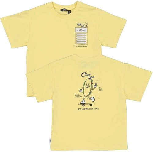 QPI Mini T-shirt met backprint geel
