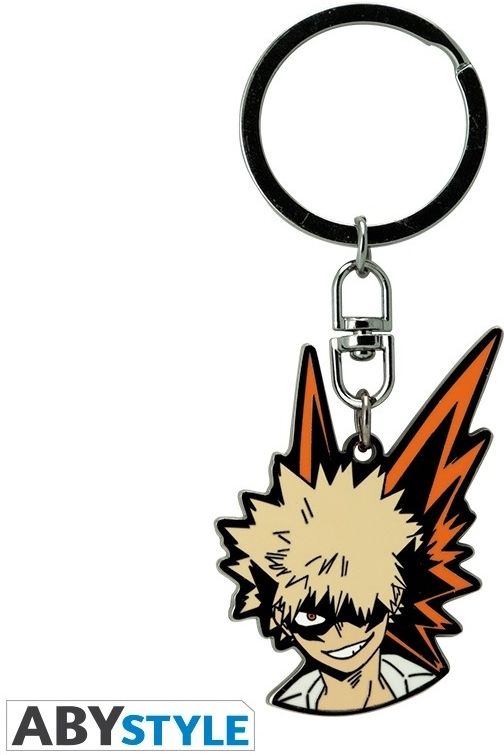 Abystyle My Hero Academia - Bakugo Metal Keychain - Black/White/Yellow/Orange