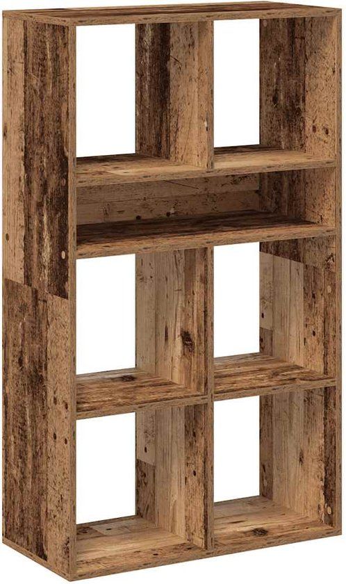 vidaXL Boekenkast 66x31x112 cm bewerkt hout oud houtkleurig