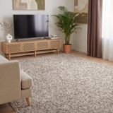Elle Decoration Rocco vloerkleed in wol-look Rocco Taupe/Multicolor - 120 x 170 cm