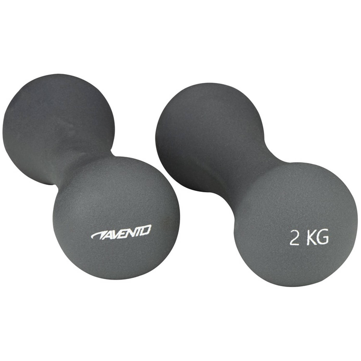 Avento Handgewicht Set - Bone - 2x 2 kg - Grijs