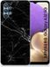 Samsung Galaxy A32 5G TPU Siliconen Hoesje Marmer Zwart