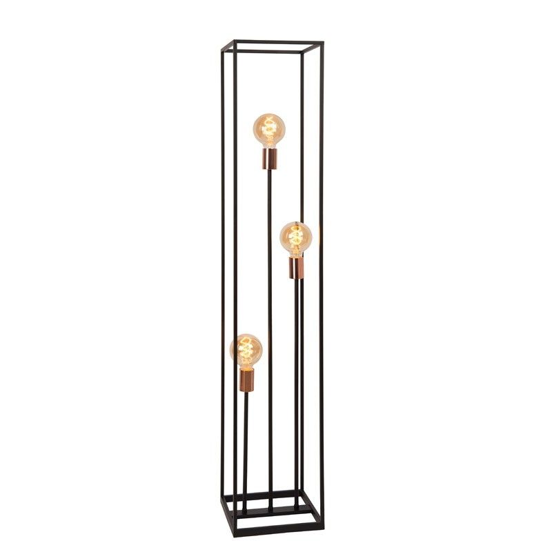 Lucide ARTHUR - Vloerlamp - Zwart - Metaal - 140cm - E27