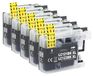 Brother 5x LC123XL cartouches d'encre, compatible avec Brother