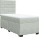 vidaXL Boxspring Bed met Matras - Fluweel - Lichtgrijs - 90x190 cm