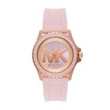 Michael Kors Everest dameshorloge, kwartshorloge met chronograaf of roestvrij stalen band, roségoudkleurig, 40 mm, band.
