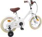 vidaXL Vélo enfant 14 pouce blanc unisexe vélo de transport acier frein à rétropédalage V-brake