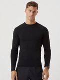Björn Borg Merino Blend Heren sport top met lange mouwen - Merino wollen thermoshirt - heren thermo ondergoed - XL - Zwart