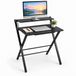 Relaxdays Bureau inklapbaar - met monitorstandaard - zwart