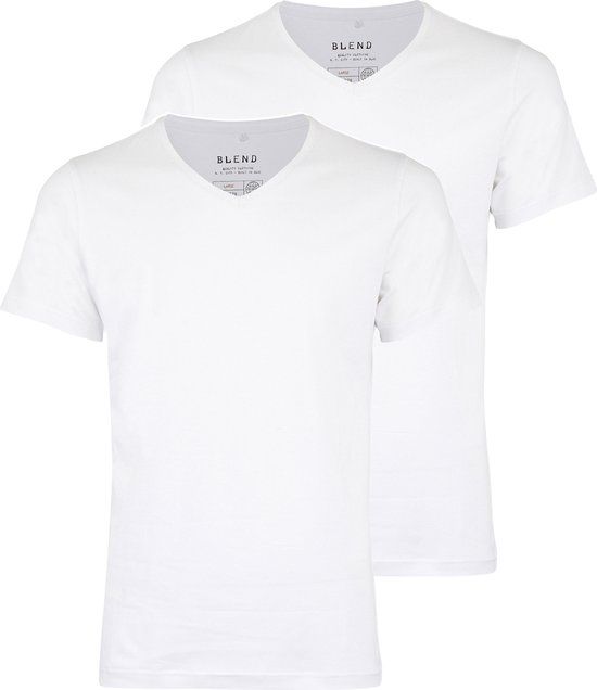 Blend BHDinton V-neck tee 2-pack - White - Men's Size S