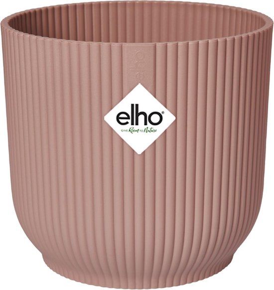 elho Vibes Fold Rond Wielen 35 - Bloempot voor Binnen - Roze/Delicaat Roze