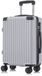 YONSLY Sac cabine - 55cm - 40 L - Serrure à combinaison - Argent