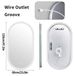 Miroir LED intelligent pour salle de bain - Miroir mural ovale sans cadre, 120x60 cm - Éclairage arrière - Capteur tactile - Anti-buée - Température de couleur réglable - Design moderne