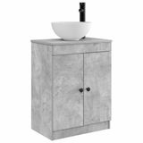vidaXL Badkamer Vanity met Wastafel Betongrijs 54 x 35 x 83 cm