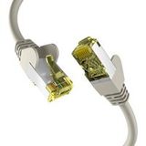 Patchkabel CAT6a GRAU 0,25m Patchkabel S/FTP PIMF, RJ45 Netzwerkkabel Ethernetkabel LAN DSL - 1 VPE = 10 Stück